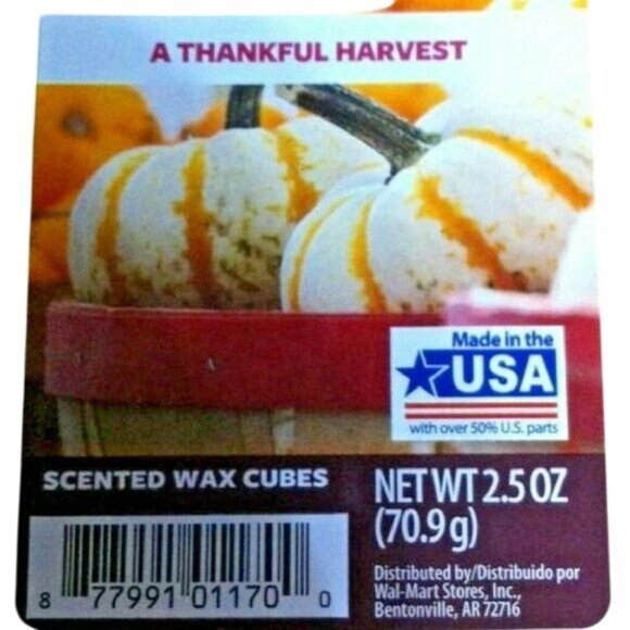 Better Homes & Gardens A Thankful Harvest Scented Wax Cubes 2.5 Oz LE NEW - Picture 4 of 4